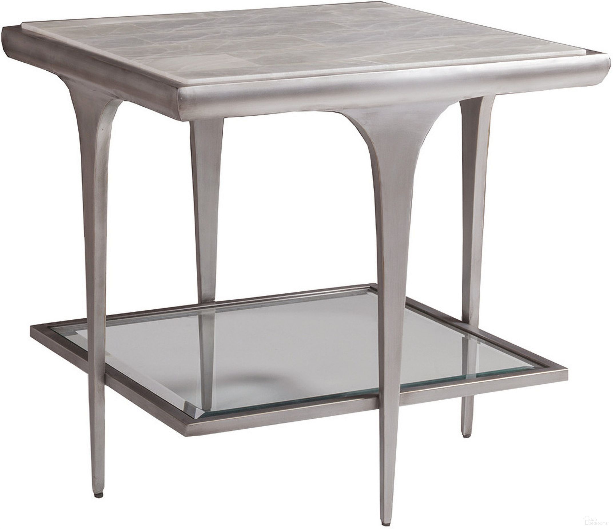 The appearance of Signature Designs Zephyr Square End Table In Gray designed by Artistica Home in the modern / contemporary interior design. This gray piece of furniture  was selected by 1StopBedrooms from Signature Designs Collection to add a touch of cosiness and style into your home. Sku: 2097-957. Material: Metal.