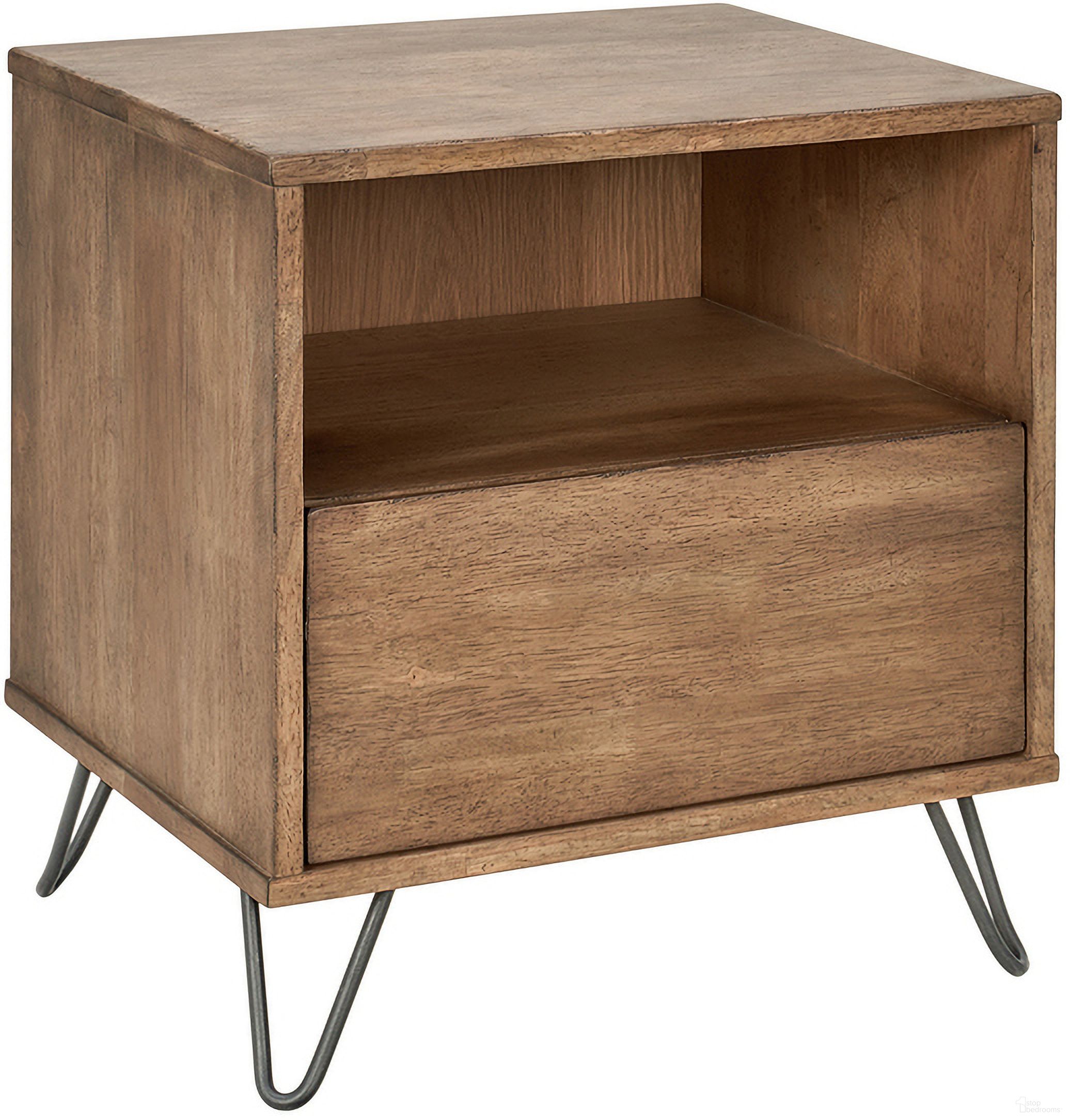The appearance of Zest 1-Drawer Solid Wood Nightstand In Washed Oak designed by Caracole in the modern / contemporary interior design. This washed oak piece of furniture  was selected by 1StopBedrooms from Zest Collection to add a touch of cosiness and style into your home. Sku: MI01-5032-01. Material: MDF.