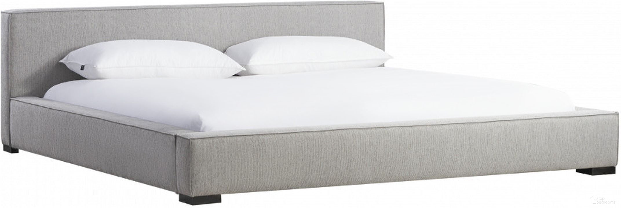 The appearance of Zest Queen Wide Upholstered Bed In Light Grey designed by Caracole in the modern / contemporary interior design. This light grey piece of furniture  was selected by 1StopBedrooms from Zest Collection to add a touch of cosiness and style into your home. Sku: MI03-5024-015. Bed Size: Queen. Material: Rubberwood. Bed Type: Upholstered Bed.