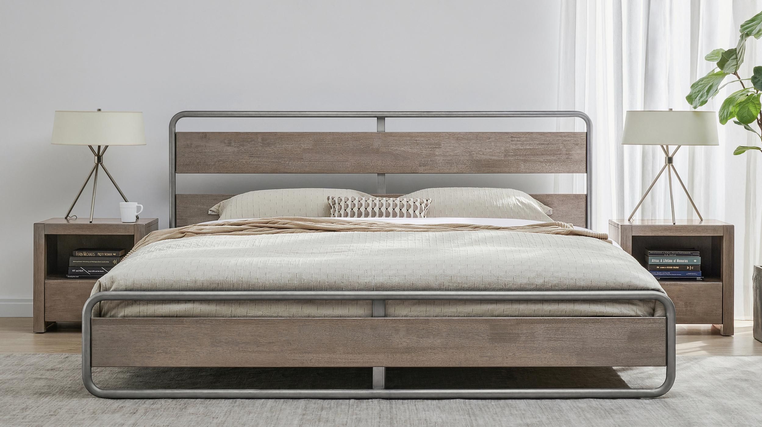 Zest Solid Wood Platform Bedroom Set In Natural Oak