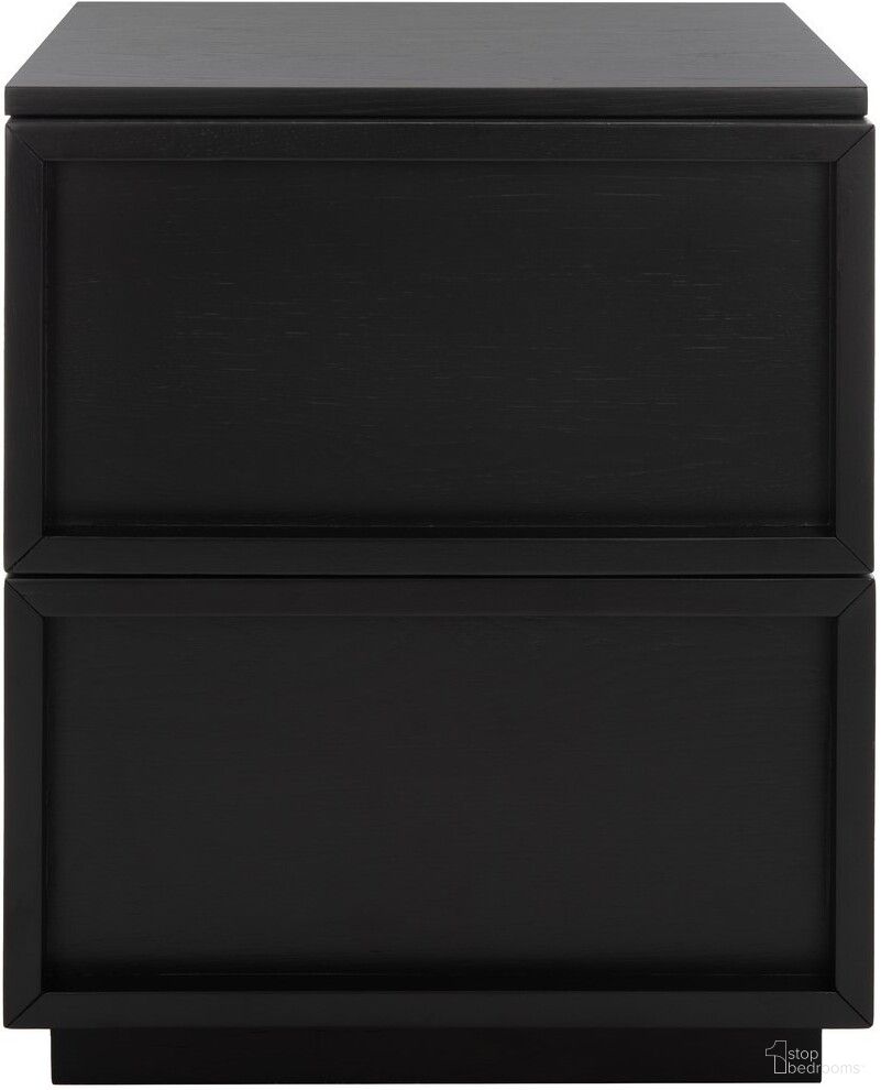 The appearance of Zeus 2 Drawer Nightstand In Black designed by Safavieh Couture in the rustic / southwestern interior design. This black piece of furniture was selected by 1StopBedrooms from Zeus Collection to add a touch of cosiness and style into your home. Sku: SFV7205C. Material: Wood.