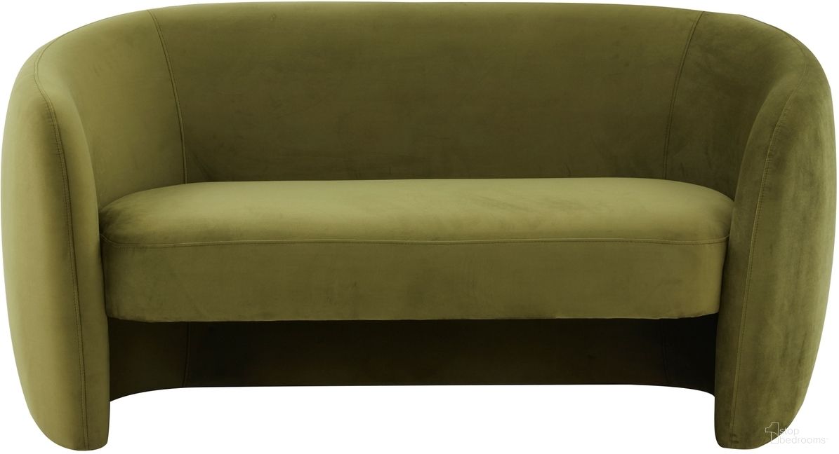 The appearance of Zhao Curved Loveseat In Olive Green designed by Safavieh Couture in the modern / contemporary interior design. This olive green piece of furniture was selected by 1StopBedrooms from Zhao Collection to add a touch of cosiness and style into your home. Sku: SFV4783C. Material: Wood.