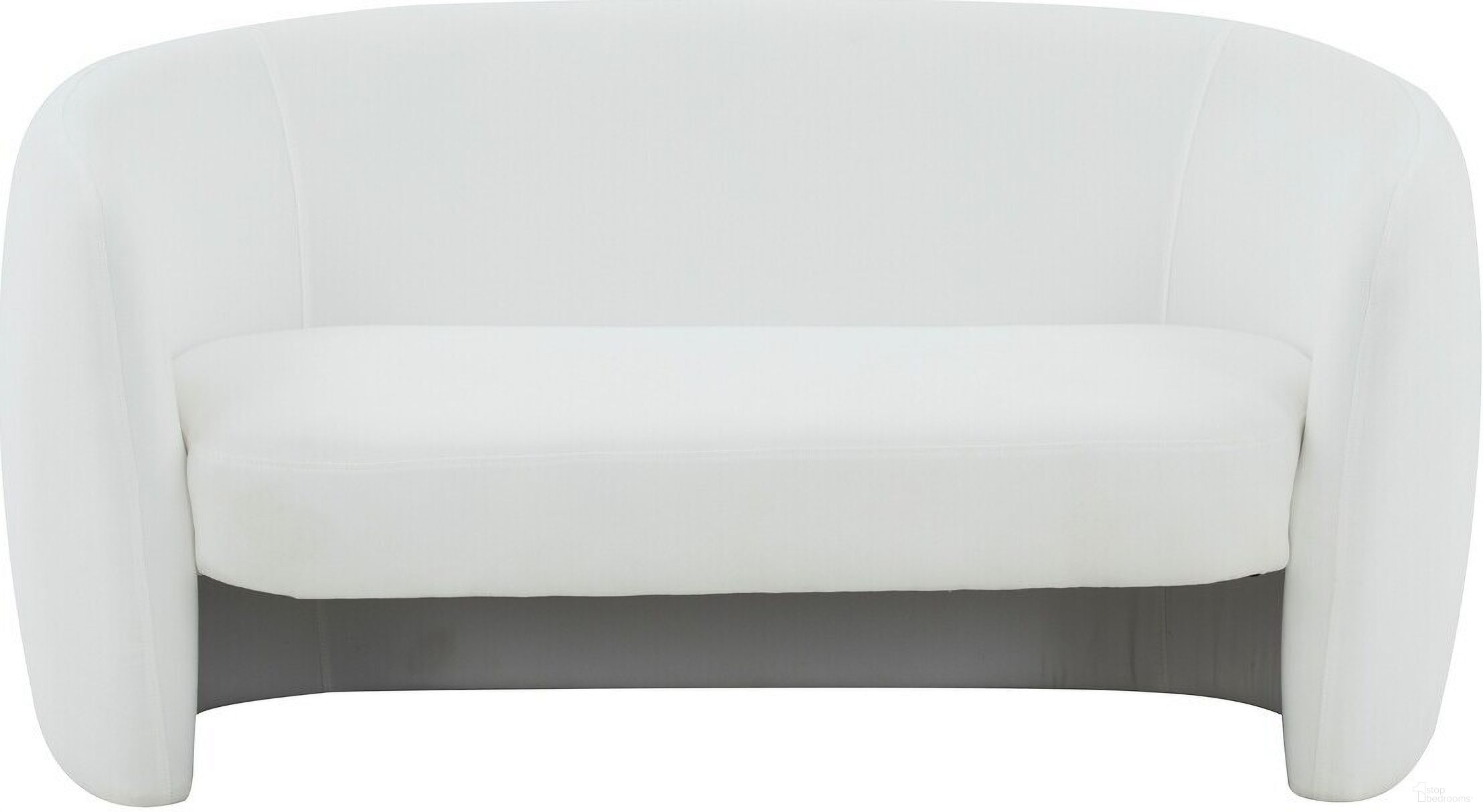 The appearance of Zhao Curved Loveseat In White designed by Safavieh Couture in the modern / contemporary interior design. This white piece of furniture  was selected by 1StopBedrooms from Zhao Collection to add a touch of cosiness and style into your home. Sku: SFV4783A. Material: Wood.