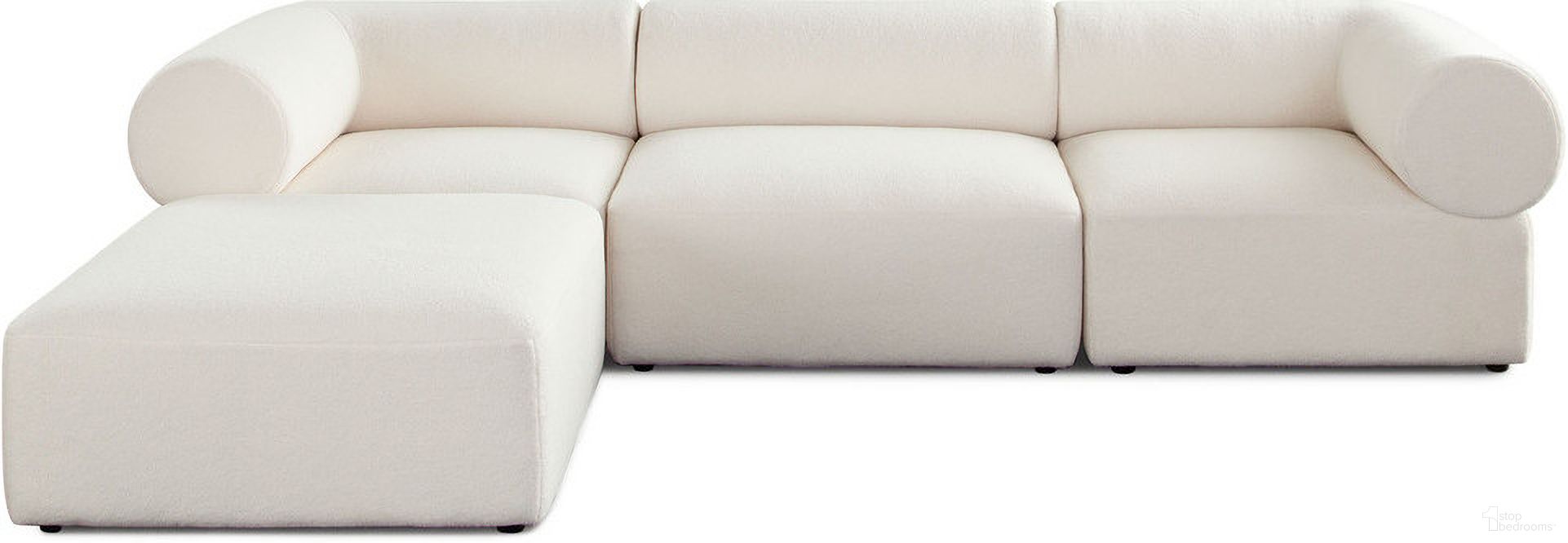 The appearance of Zia 4PC Modular Reversible Chaise Sectional In Ivory Sherpa Fabric designed by Diamond Sofa in the modern / contemporary interior design. This ivory piece of furniture  was selected by 1StopBedrooms from Zia Collection to add a touch of cosiness and style into your home. Sku: ZIASCIV;ZIAACIV;ZIASCIV;ZIAOTIV. Material: Fabric.
