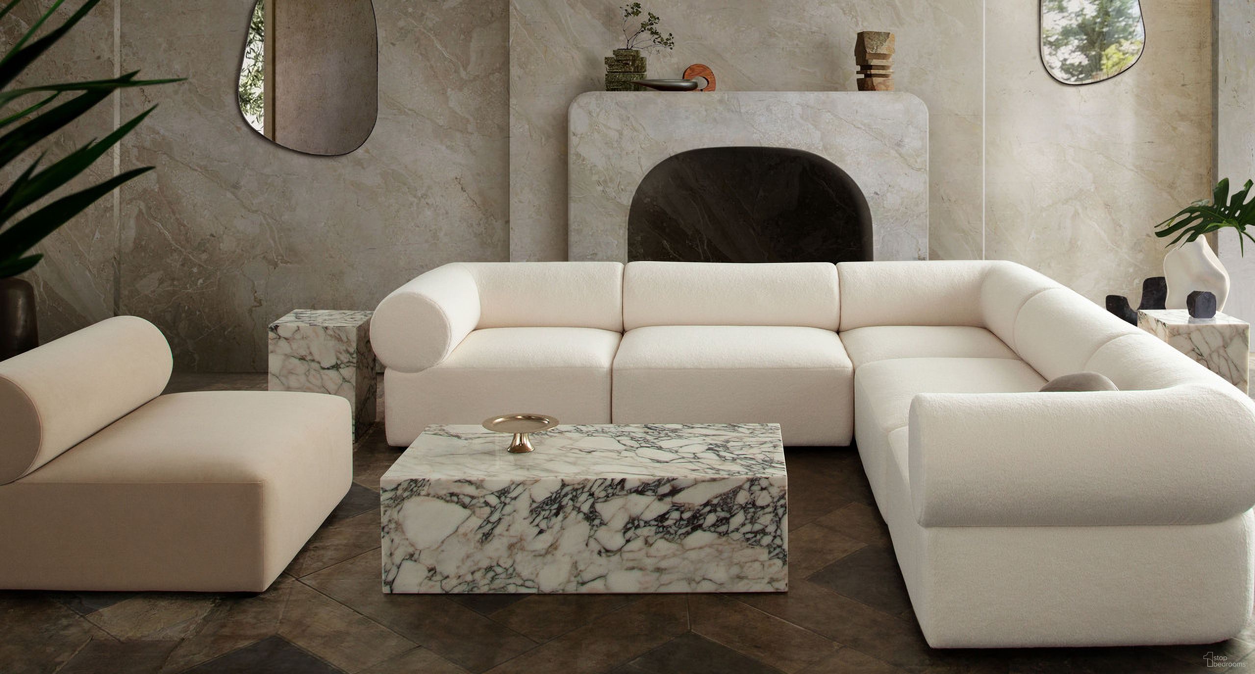 The appearance of Zia 5PC Corner Sectional In Ivory Sherpa Fabric designed by Diamond Sofa in the modern / contemporary interior design. This ivory piece of furniture  was selected by 1StopBedrooms from Zia Collection to add a touch of cosiness and style into your home. Sku: ZIASCIV;ZIAACIV;ZIASCIV;ZIAACIV;ZIASCIV. Material: Fabric.