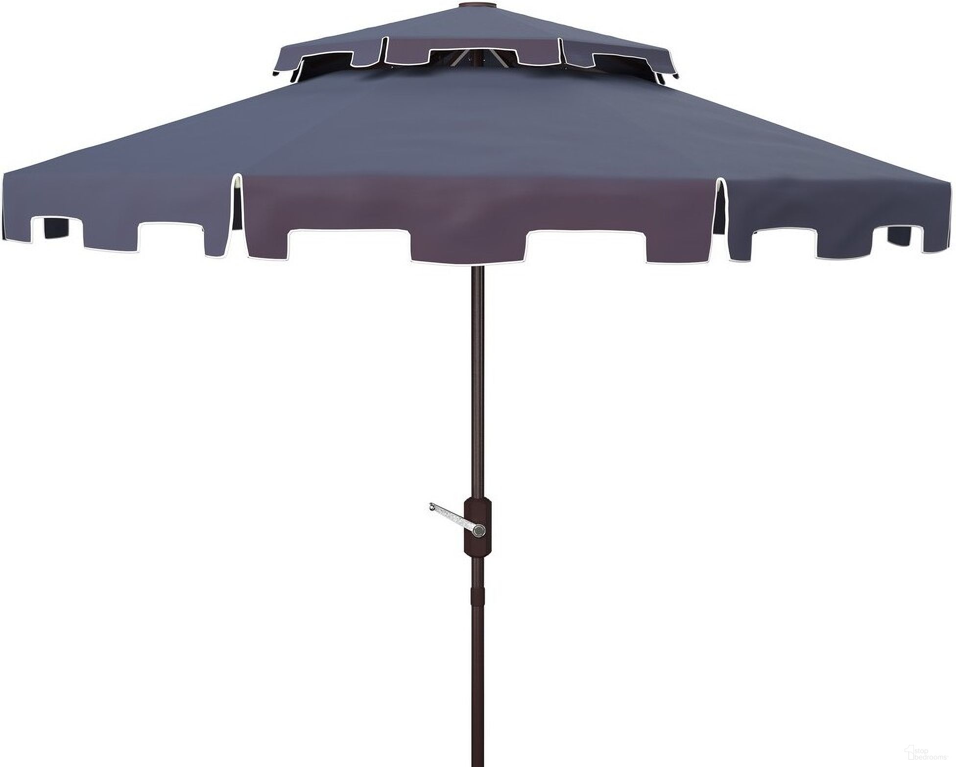 Zimmerman 9Ft Double Top Market Umbrella In White Navy
