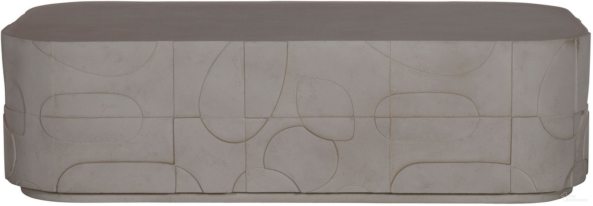 The appearance of Zina Cocktail Table designed by Bernhardt in the modern / contemporary interior design. This grey piece of furniture  was selected by 1StopBedrooms from Zina Collection to add a touch of cosiness and style into your home. Sku: 309023. Material: Stonecast.