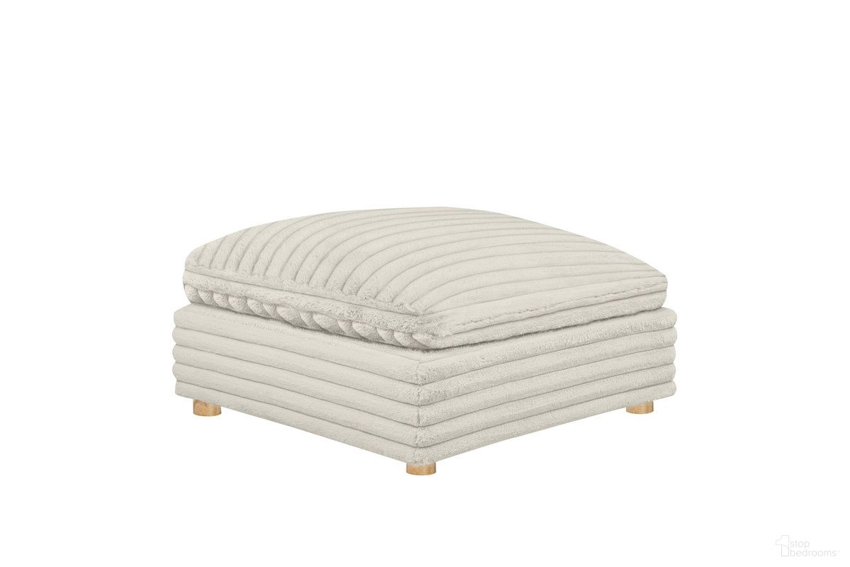 The appearance of Zoie Corduroy Velvet Ottoman in Beige designed by Best Quality Furniture in the glam interior design. This beige piece of furniture was selected by 1StopBedrooms from Zoie Collection to add a touch of cosiness and style into your home. Sku: SE10-OT. Material: Corduroy.