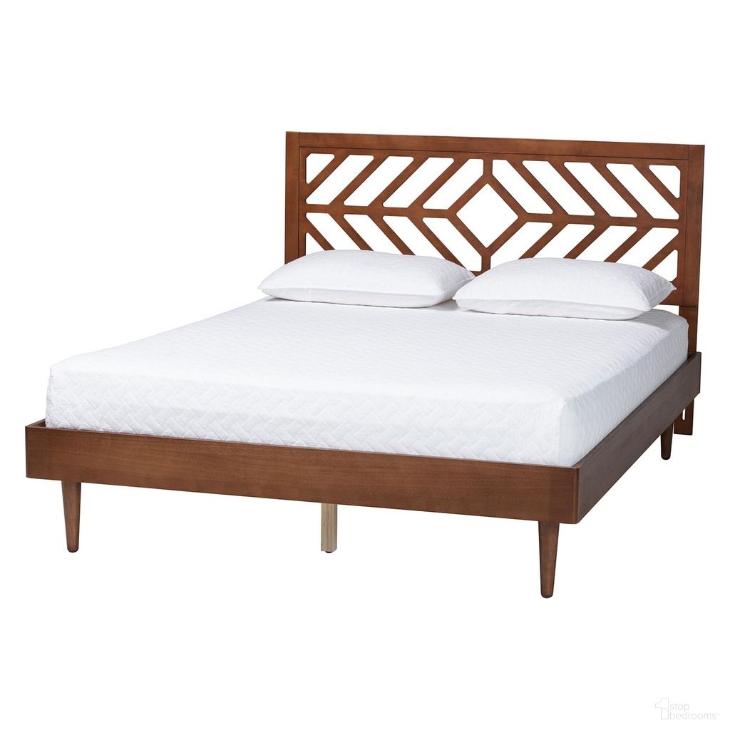 Zola Queen Platform Bed In Ash Walnut