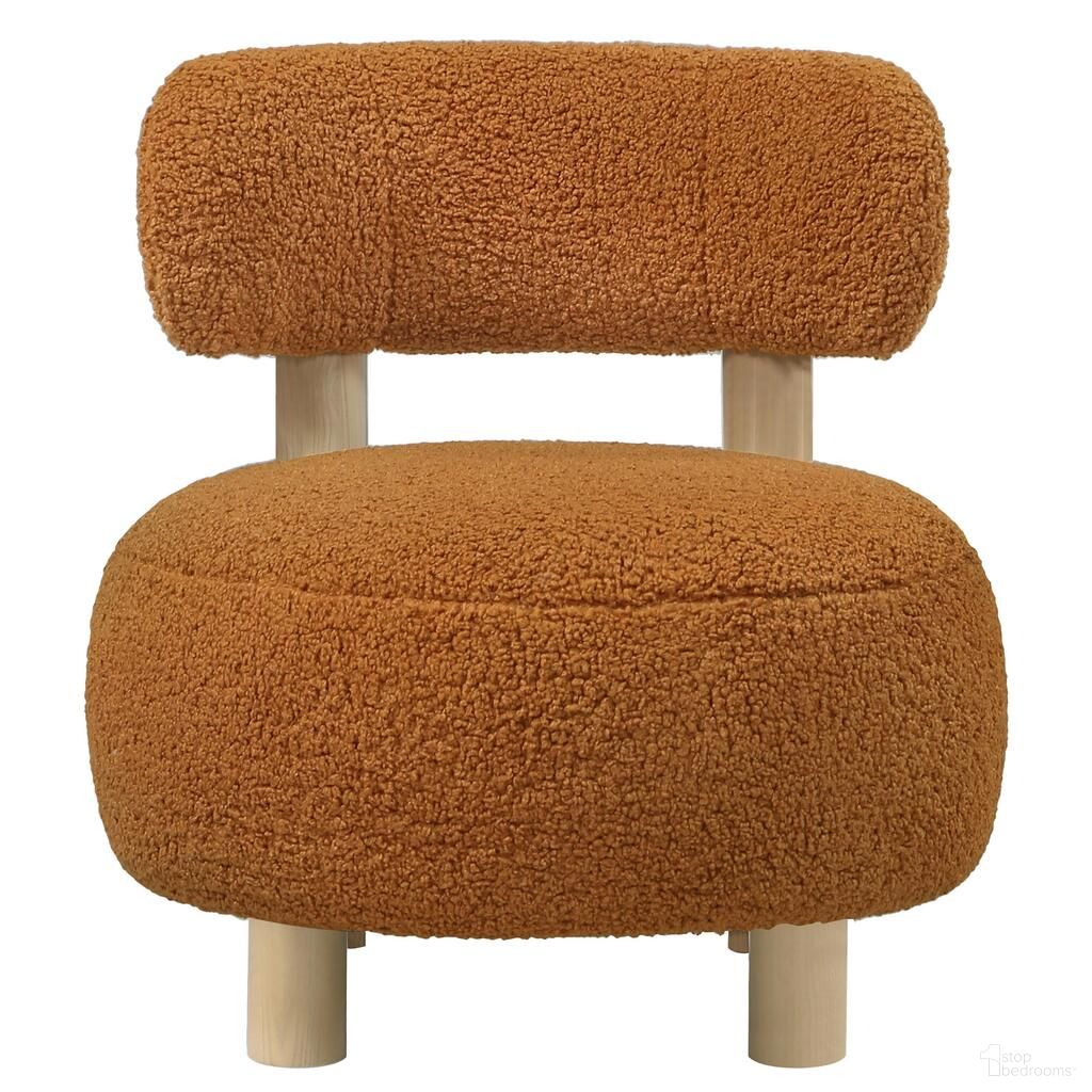 The appearance of Zonie Boucle Upholstered Barrel Back Accent Chair In Orange designed by Coaster in the modern / contemporary interior design. This orange piece of furniture  was selected by 1StopBedrooms from Zonie Collection to add a touch of cosiness and style into your home. Sku: 903167. Material: Upholstered.