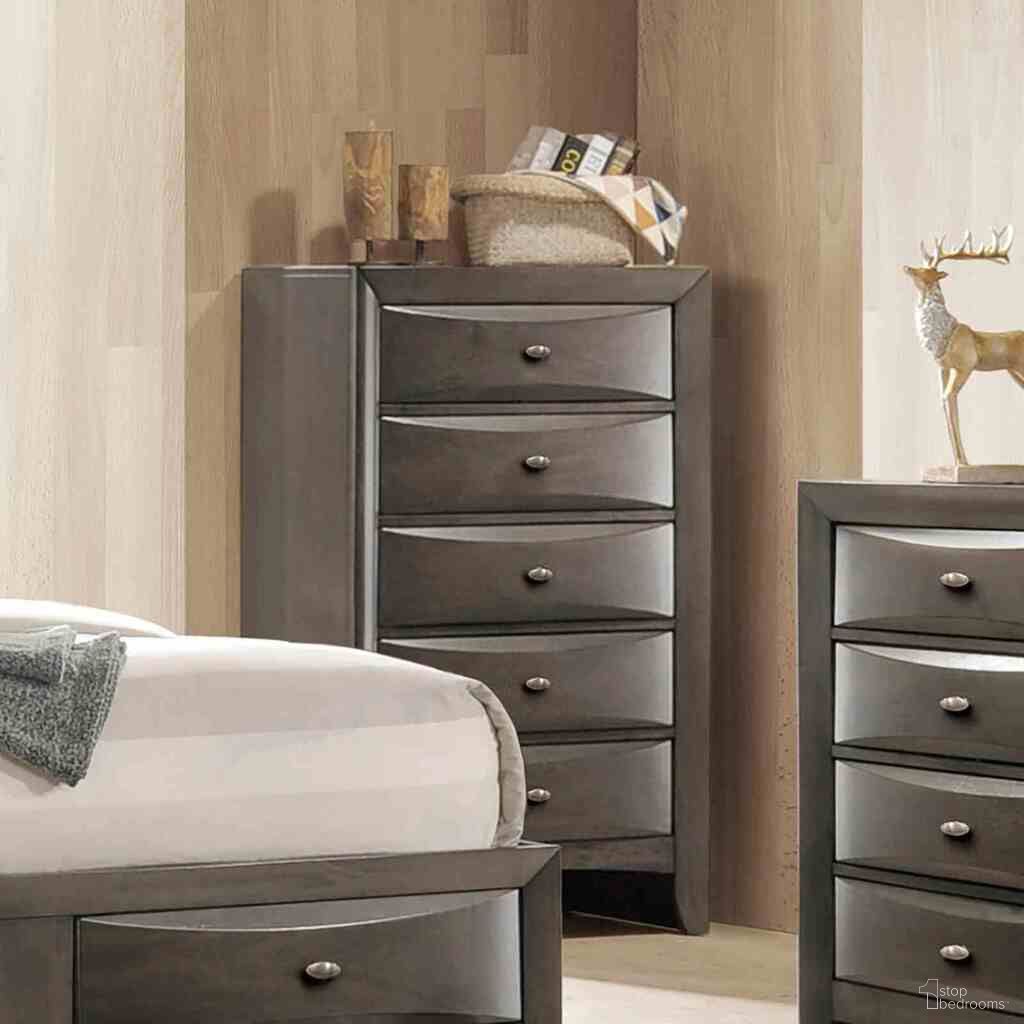 The appearance of Zosimo Chest In Gray designed by Furniture of America in the transitional interior design. This gray piece of furniture was selected by 1StopBedrooms from Zosimo Collection to add a touch of cosiness and style into your home. Sku: FM7210GY-C. Material: Solid Wood.