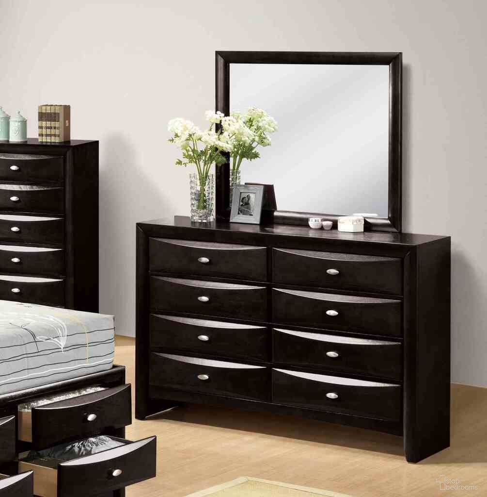 The appearance of Zosimo Dresser In Black designed by Furniture of America in the transitional interior design. This black piece of furniture  was selected by 1StopBedrooms from Zosimo Collection to add a touch of cosiness and style into your home. Sku: FM7210BK-D. Material: Solid Wood.