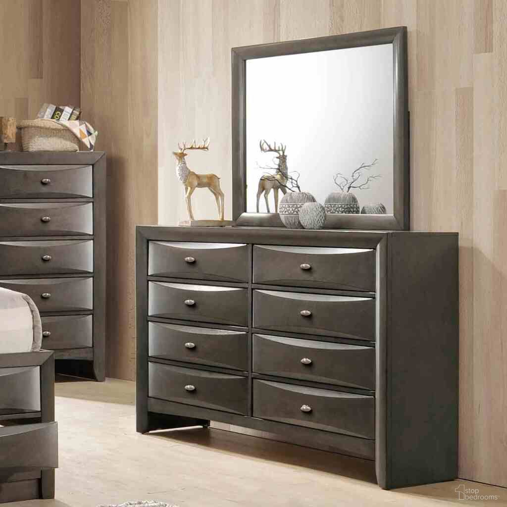 The appearance of Zosimo Dresser In Gray designed by Furniture of America in the transitional interior design. This gray piece of furniture  was selected by 1StopBedrooms from Zosimo Collection to add a touch of cosiness and style into your home. Sku: FM7210GY-D. Material: Solid Wood.