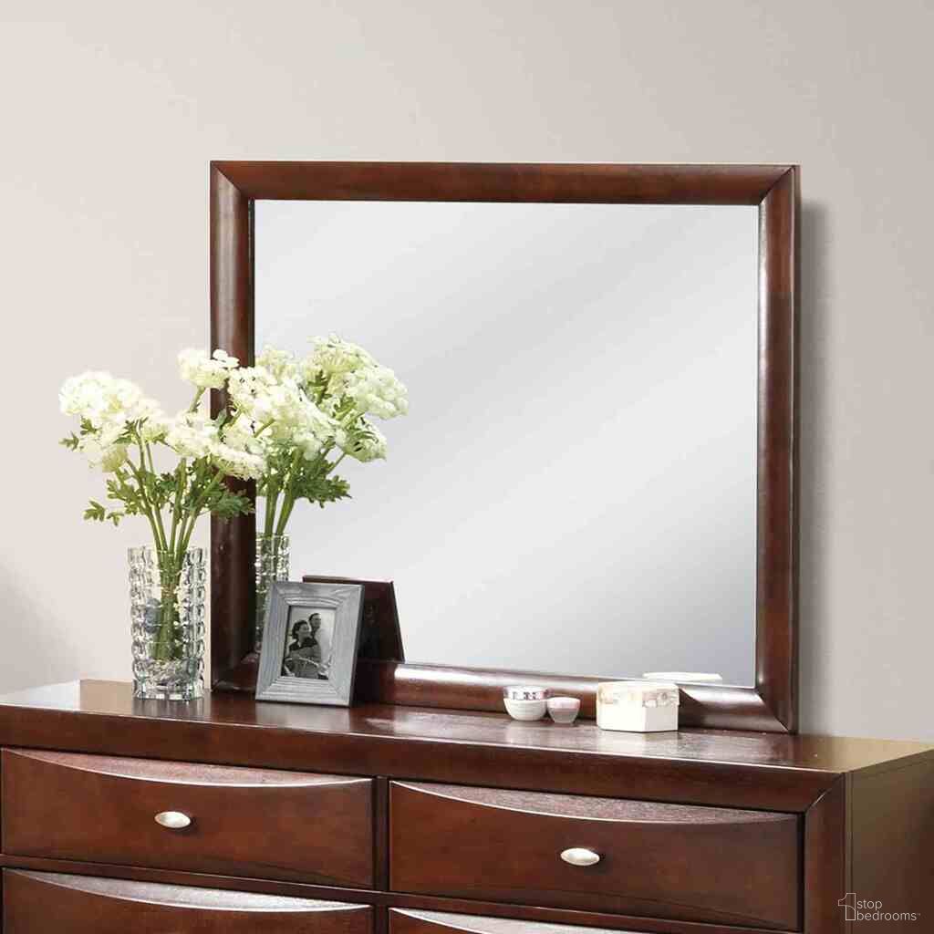 The appearance of Zosimo Mirror In Dark Cherry designed by Furniture of America in the transitional interior design. This dark cherry piece of furniture was selected by 1StopBedrooms from Zosimo Collection to add a touch of cosiness and style into your home. Sku: FM7210CH-M. Material: Solid Wood.