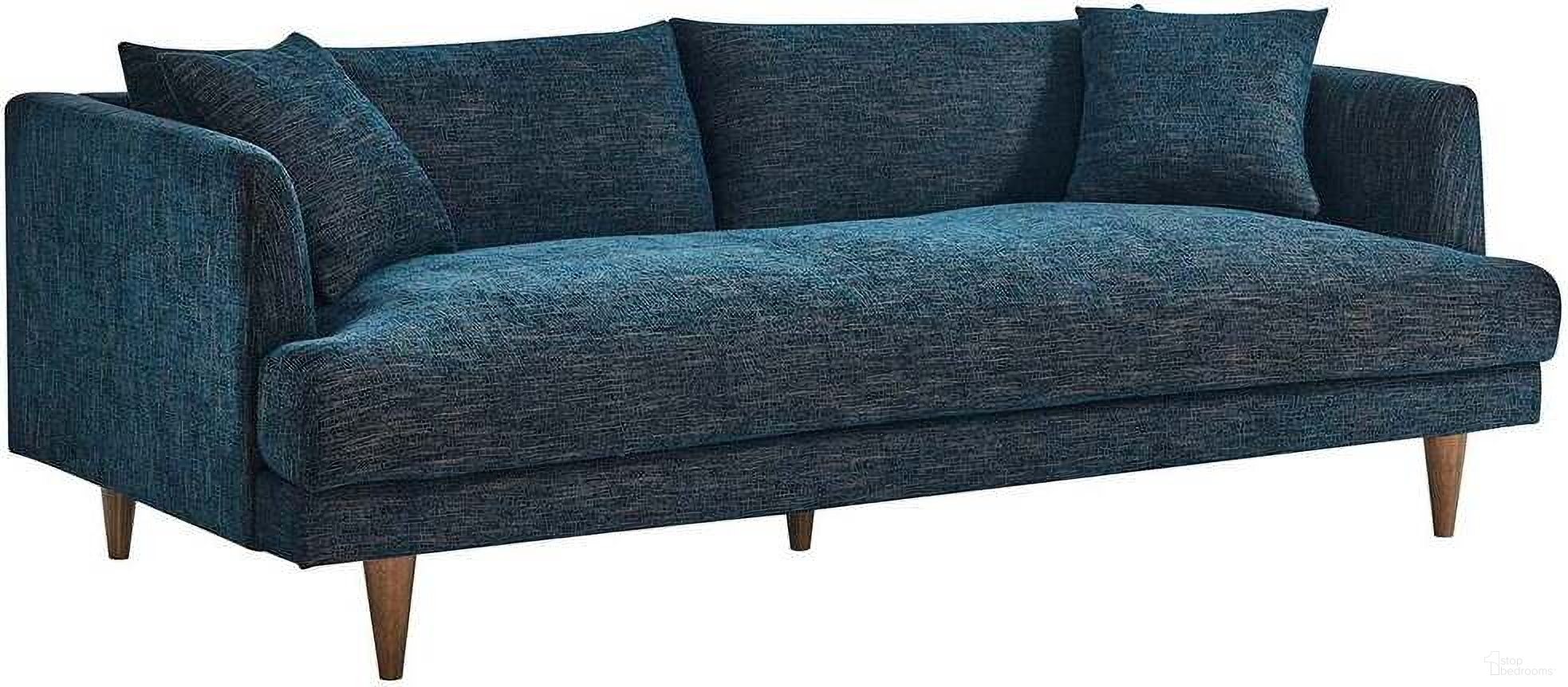 The appearance of Zoya Down Filled Overstuffed Sofa In Navy designed by Modway in the modern / contemporary interior design. This navy piece of furniture was selected by 1StopBedrooms from Zoya Collection to add a touch of cosiness and style into your home. Sku: EEI-6405-HEA. Material: Polyester.
