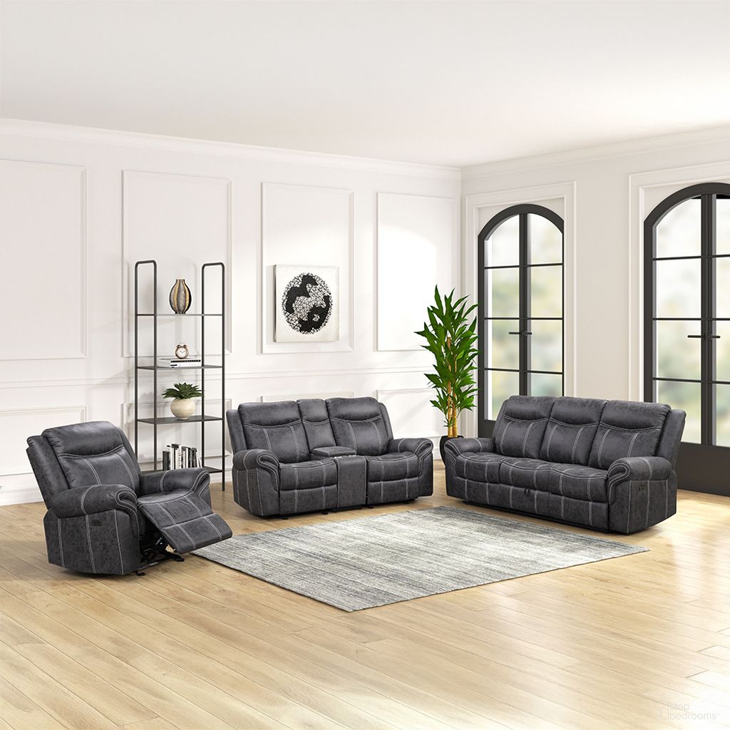 The appearance of Zubaida Power Motion Living Room Set In Dark Gray designed by ACME in the transitional interior design. This dark gray piece of furniture was selected by 1StopBedrooms from Zubaida Collection to add a touch of cosiness and style into your home. Sku: LV04670;LV04671. Material: Upholstered.