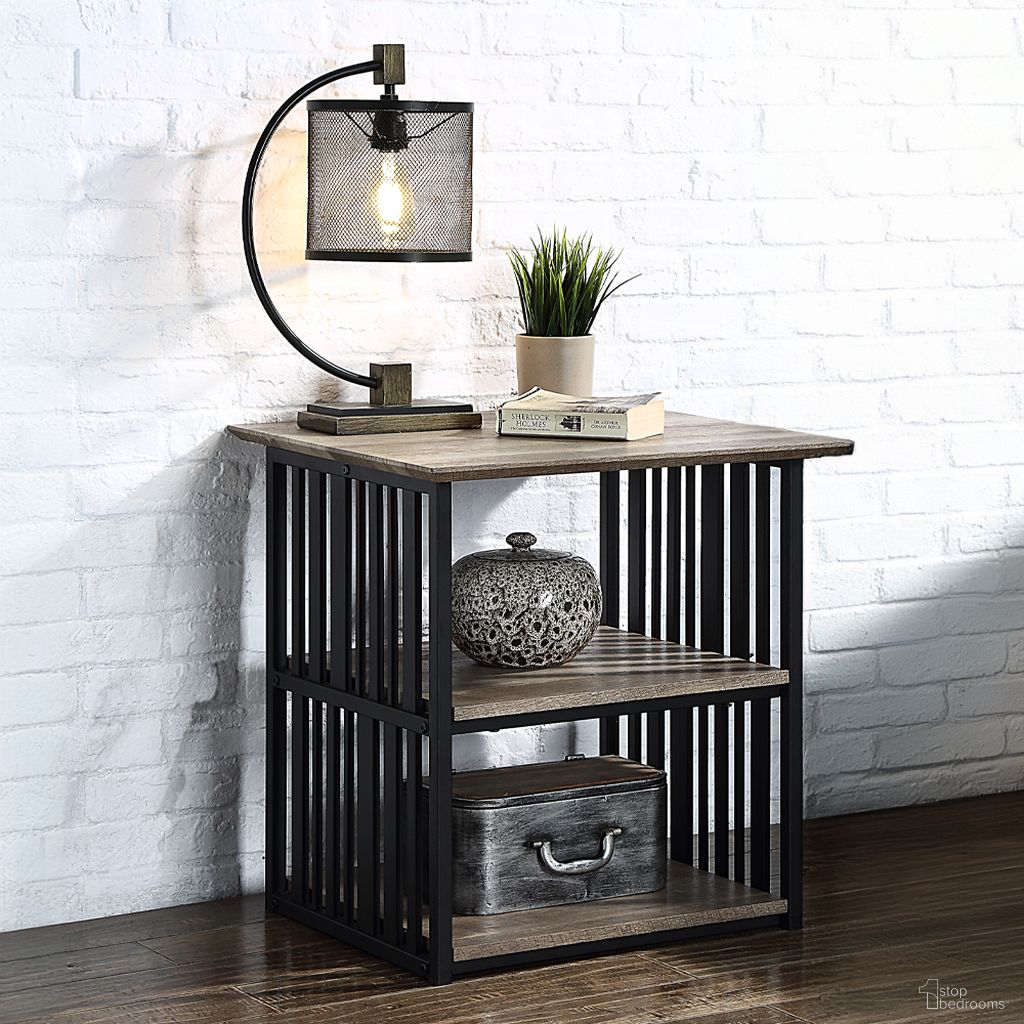 The appearance of Zudora Nightstand In Antique Oak designed by ACME in the industrial interior design. This antique oak piece of furniture was selected by 1StopBedrooms from Zudora Collection to add a touch of cosiness and style into your home. Sku: BD01749. Material: Wood.