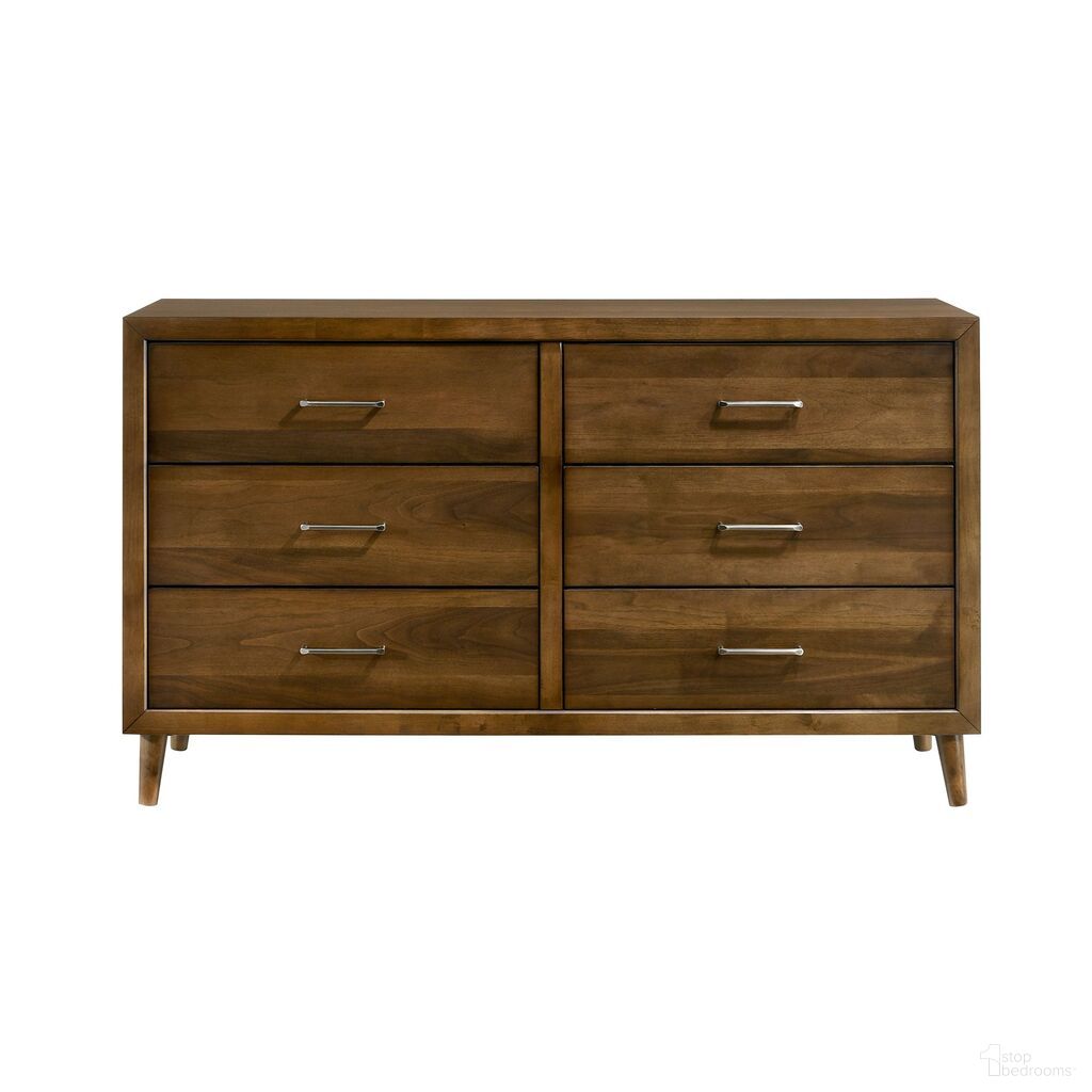 The appearance of Zuma 6-Drawer Dresser In Walnut designed by Picket House in the transitional interior design. This walnut piece of furniture was selected by 1StopBedrooms from Zuma Collection to add a touch of cosiness and style into your home. Sku: MC400DR. Material: Wood.