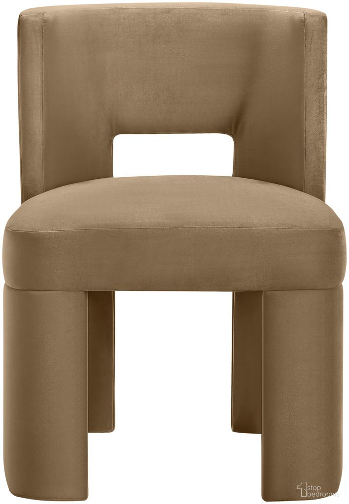 The appearance of Zuno Velvet Performance Fabric Upholstered Dining Chair Set of 2 In Beige designed by Meridian in the modern / contemporary interior design. This beige piece of furniture was selected by 1StopBedrooms from Zuno Collection to add a touch of cosiness and style into your home. Sku: 945Beige-C. Material: Velvet. Chair Type: Side Chair.