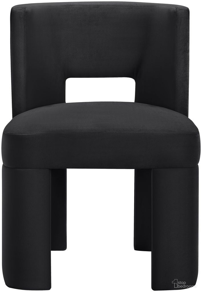 The appearance of Zuno Velvet Performance Fabric Upholstered Dining Chair Set of 2 In Black designed by Meridian in the modern / contemporary interior design. This black piece of furniture was selected by 1StopBedrooms from Zuno Collection to add a touch of cosiness and style into your home. Sku: 945Black-C. Material: Velvet. Chair Type: Side Chair.