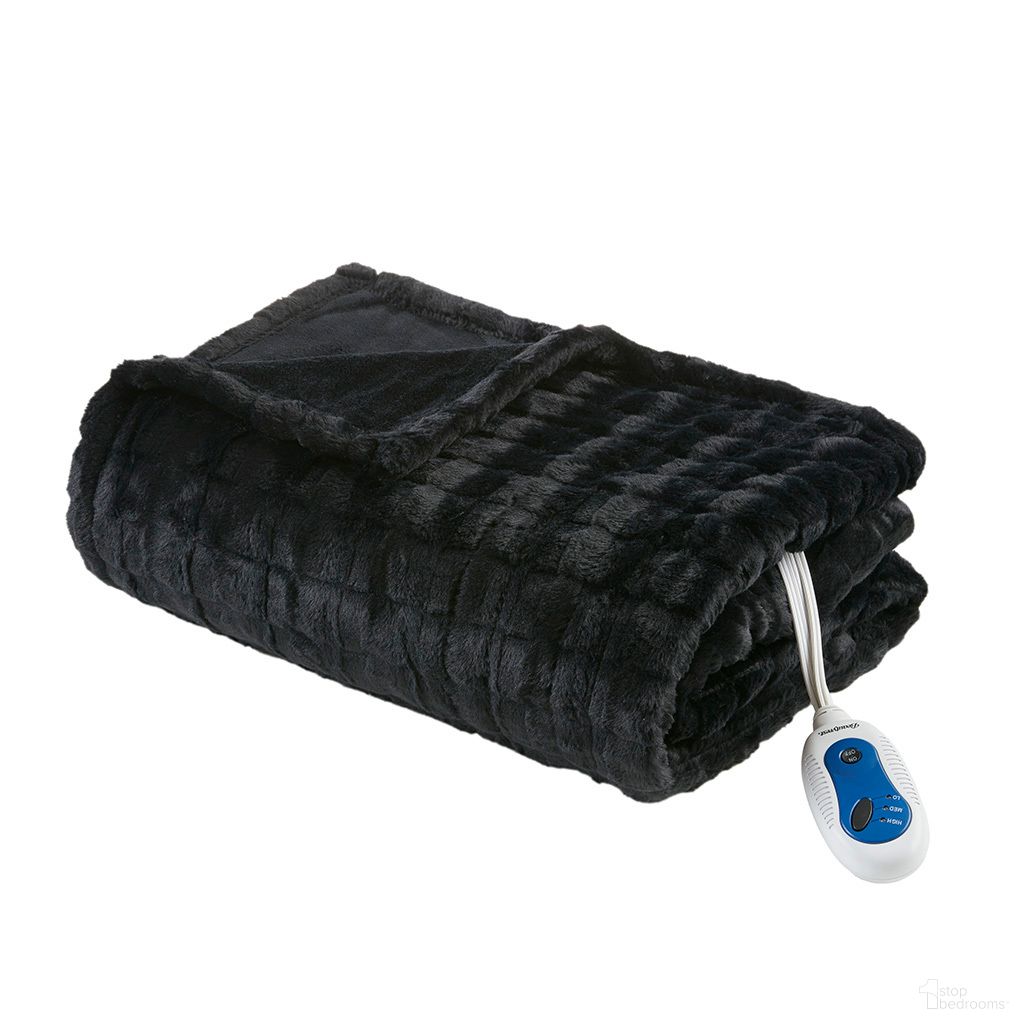 The appearance of Zuri Oversized Faux Fur Heated Throw In Textured Black designed by Olliix in the glam interior design. This textured black piece of furniture was selected by 1StopBedrooms from Zuri Collection to add a touch of cosiness and style into your home. Sku: BR54-4697. Material: Faux Fur.
