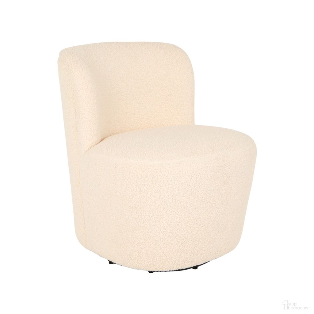 The appearance of Zurich Boucle Swivel Accent Chair In Ivory designed by Rowena Interiors in the modern / contemporary interior design. This ivory piece of furniture was selected by 1StopBedrooms from Zurich Collection to add a touch of cosiness and style into your home. Sku: EC2249. Material: Iron.