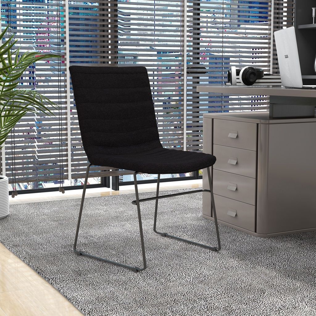 Zylar Series Office Guest Chair In Brown Fabric