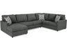 Edenfield 3-Piece LAF Corner Chaise Sectional In Linen