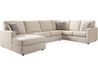 Edenfield 3-Piece LAF Corner Chaise Sectional In Linen