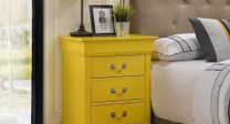  Glory Furniture Louis Phillipe 3 Drawer Nightstand in  Cappuccino : Home & Kitchen
