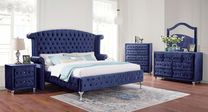 Alzir Gray Queen Upholstered Platform Bed