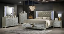 Radiance Storage Bedroom Set In Silver