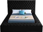 Bliss Velvet King Bed In Navy