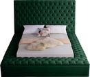 Bliss Velvet King Bed In Navy