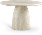 Cosenza 48.5 Inch Marble Finish Concrete Dining Table In Brown