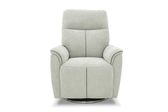 Mable Triple Power Swivel Recliner with Power Head Rest and Power Lumbar In Tan and Ash