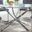 Beckham Round Dining Table Chrome and Clear