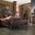 Acme Versailles Upholstered Bedroom Set in D.Brown PU/Cherry Oak