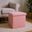 12 Inch Boucle Cube Storage Ottoman In Pink