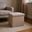 12 Inch Boucle Cube Storage Ottoman In Taupe