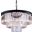 Sydney 26" Matte Black 9 Light Chandelier With Clear Royal Cut Crystal Trim