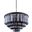 Sydney 32" Matte Black 17 Light Chandelier With Silver Shade Royal Cut Crystal Trim