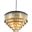 Sydney 44" Matte Black 33 Light Chandelier With Golden Teak Royal Cut Crystal Trim
