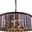Sydney 43.5" Matte Black 10 Light Chandelier With Silver Shade Royal Cut Crystal Trim