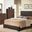 Madison Bedroom Set w/ Ireland Brown Upholstered Bed