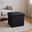 15 Inch Boucle Cube Storage Ottoman In Black