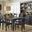 Madison County Vintage Black Rectangular Extendable Dining Room Set