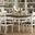 Madison County Vintage White Extendable Round Dining Room Set