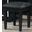 Allura Black Vanity Stool