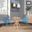 2 LeisureMod Asbury Blue Chromed Legs Dining Chairs